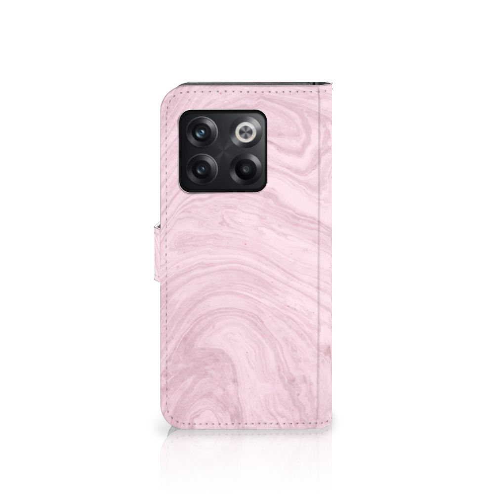 OnePlus 10T Bookcase Marble Pink - Origineel Cadeau Vriendin