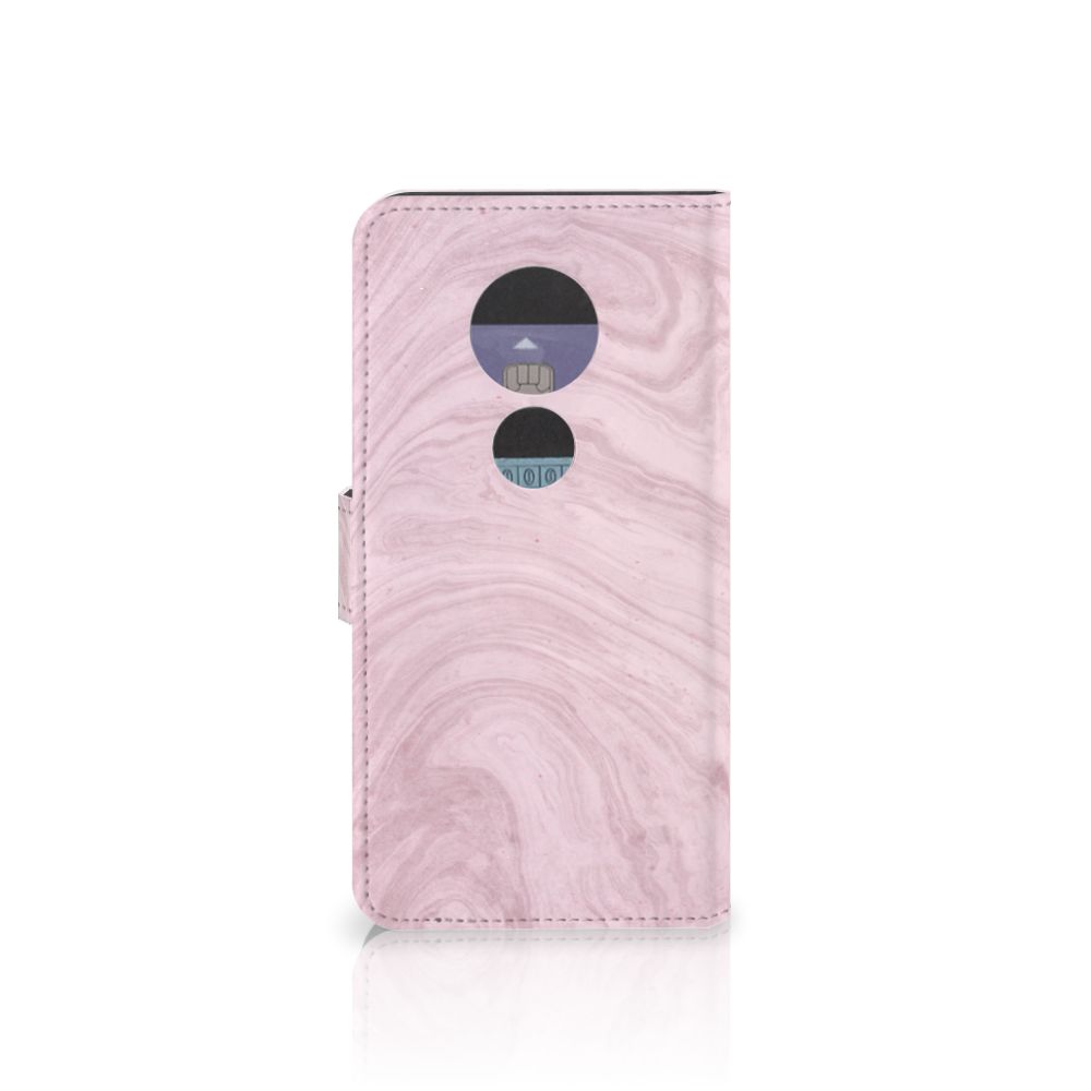 Motorola Moto E5 Play Bookcase Marble Pink - Origineel Cadeau Vriendin