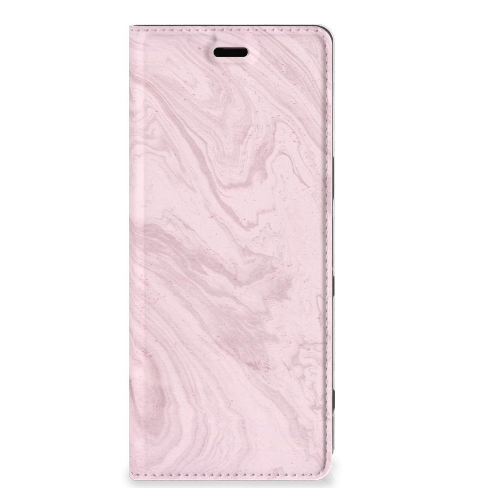 Sony Xperia 5 Standcase Marble Pink - Origineel Cadeau Vriendin