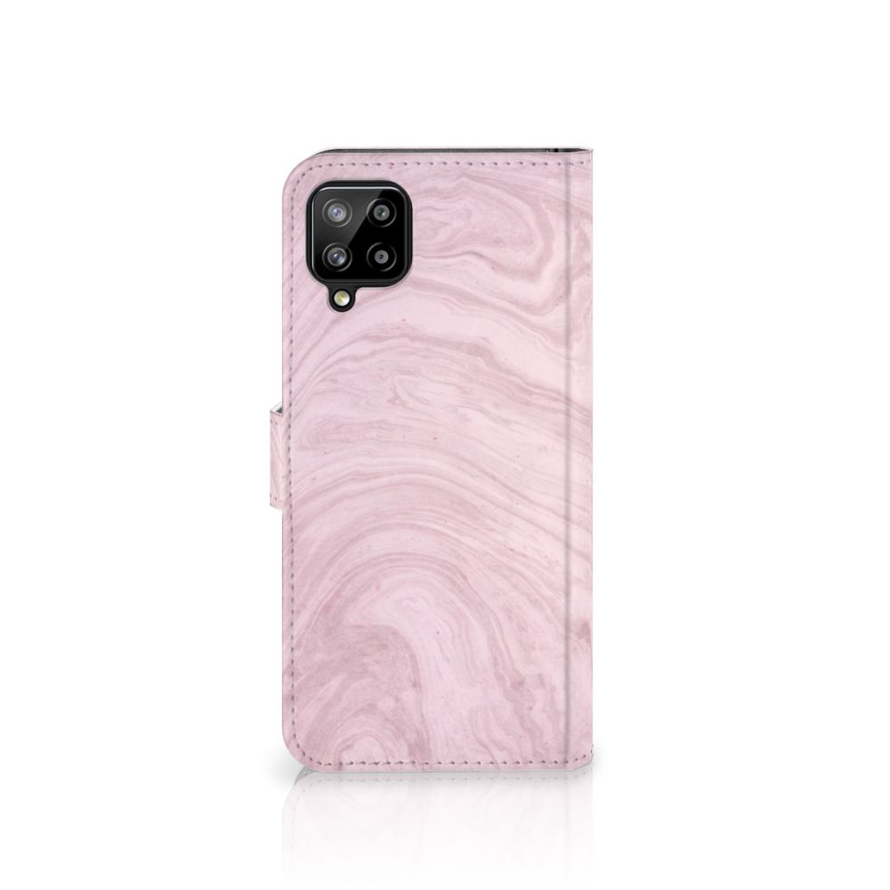 Samsung Galaxy A12 Bookcase Marble Pink - Origineel Cadeau Vriendin
