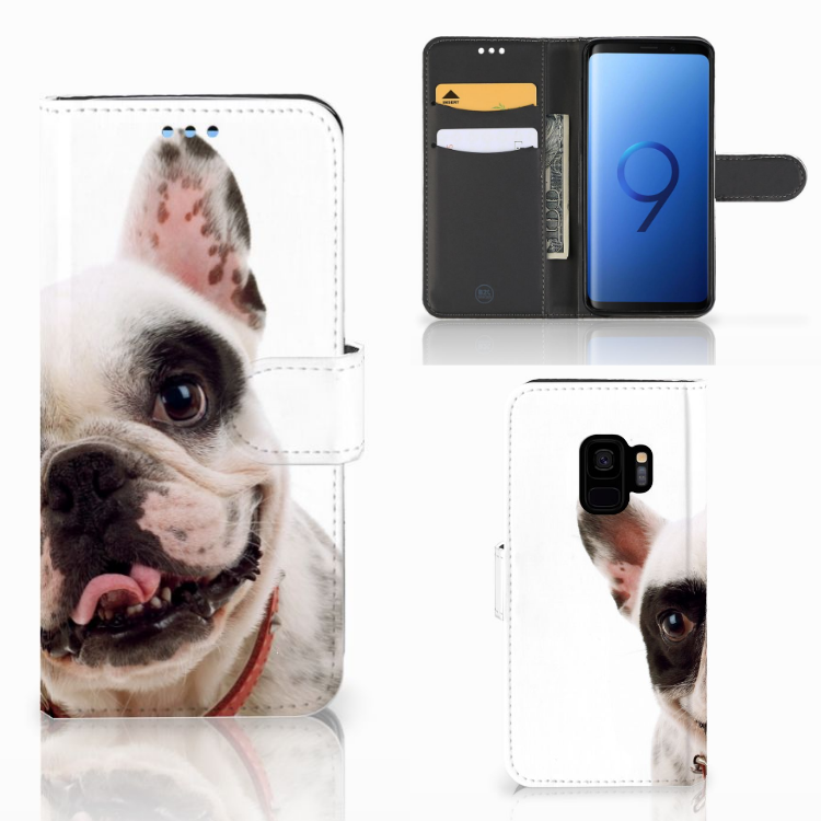 Samsung Galaxy S9 Telefoonhoesje met Pasjes Franse Bulldog