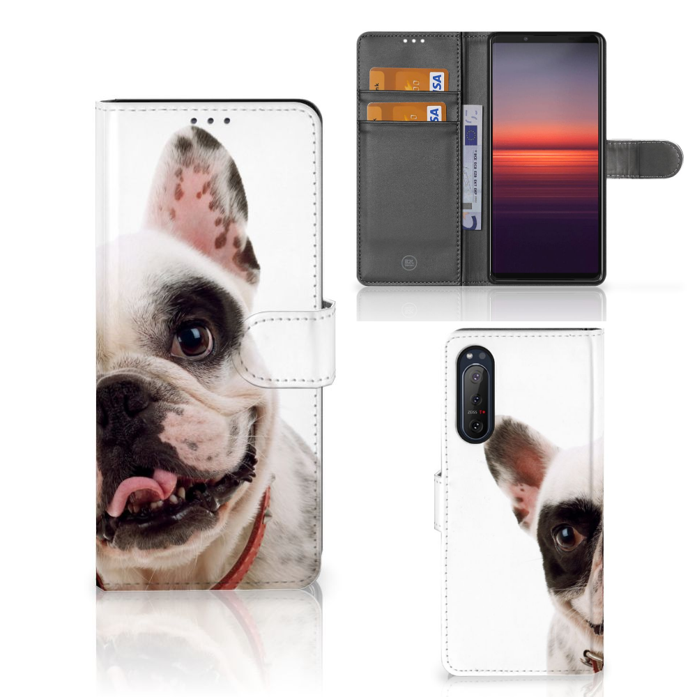 Sony Xperia 5II Telefoonhoesje met Pasjes Franse Bulldog