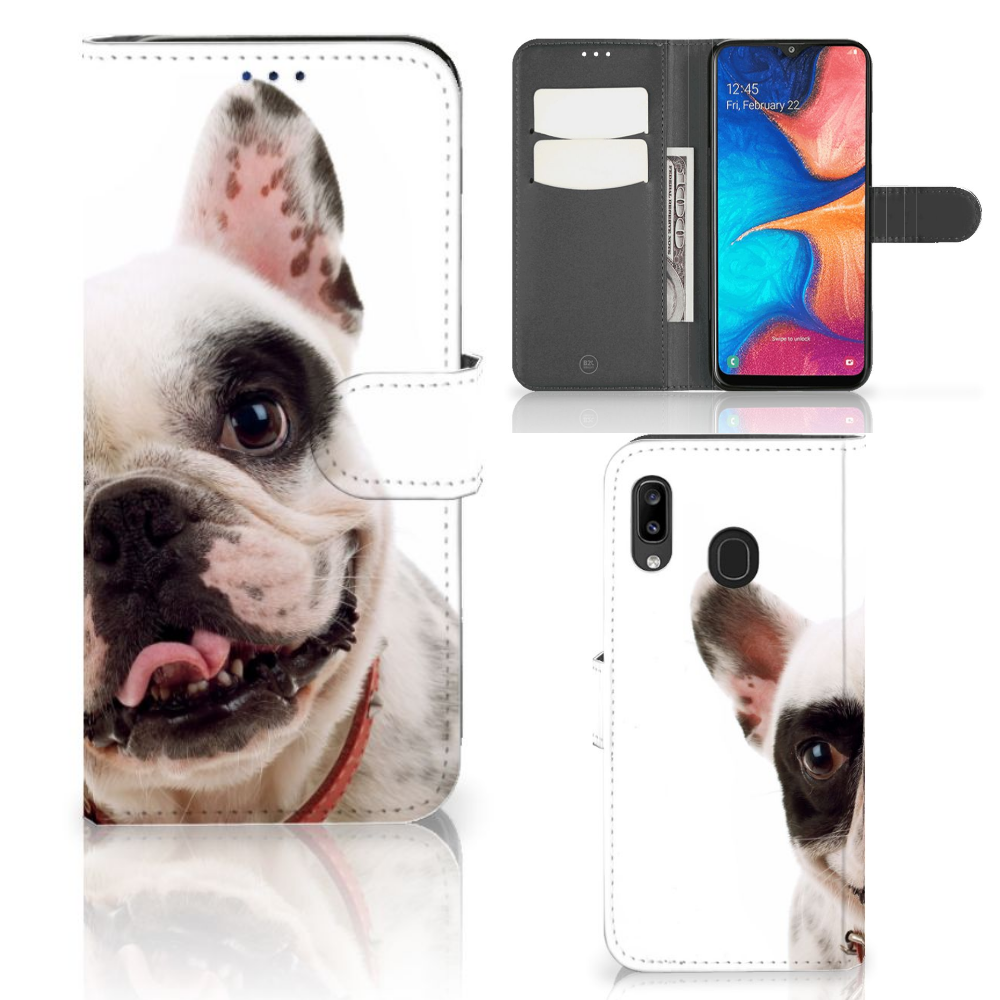 Samsung Galaxy A30 Telefoonhoesje met Pasjes Franse Bulldog
