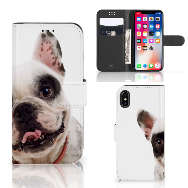 Apple iPhone X | Xs Telefoonhoesje met Pasjes Franse Bulldog