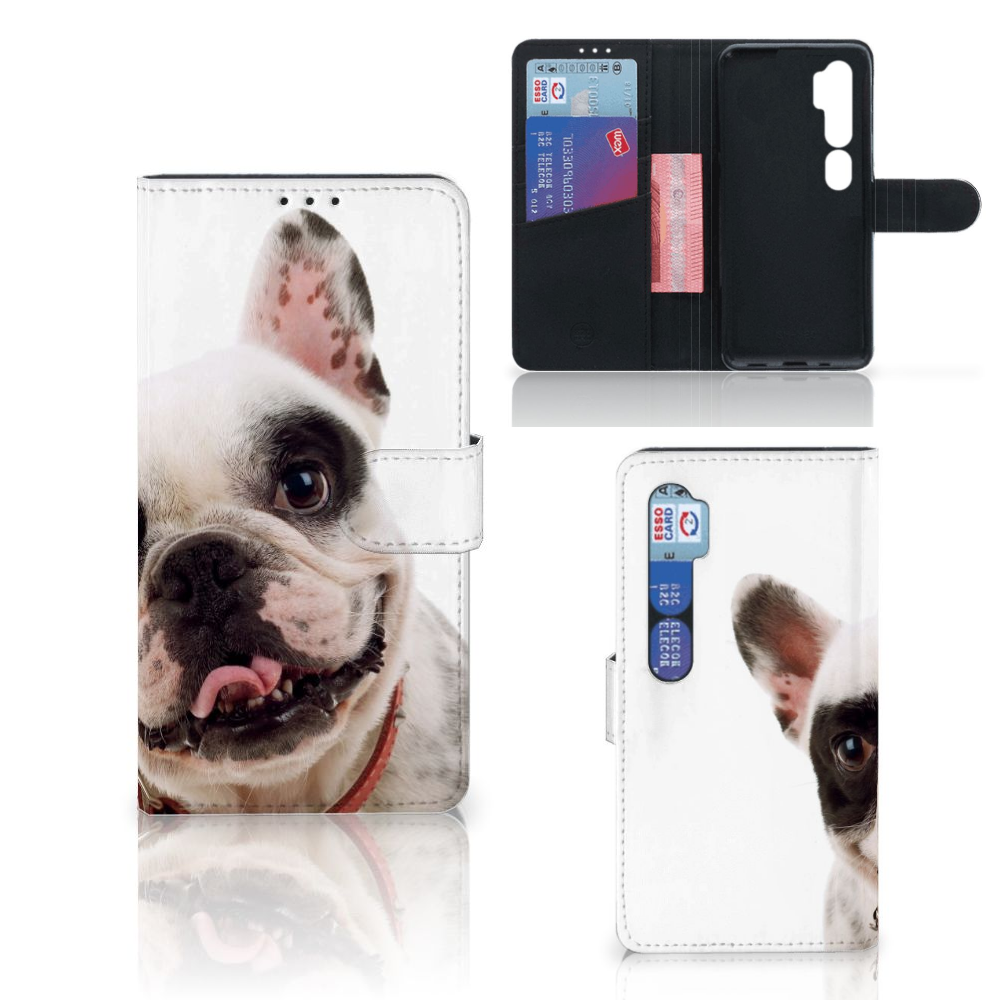 Xiaomi Mi Note 10 Pro Telefoonhoesje met Pasjes Franse Bulldog