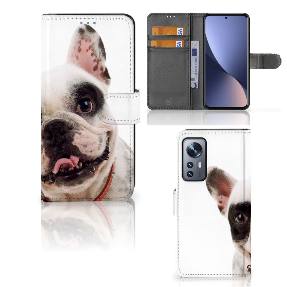 Xiaomi 12 | 12X Telefoonhoesje met Pasjes Franse Bulldog