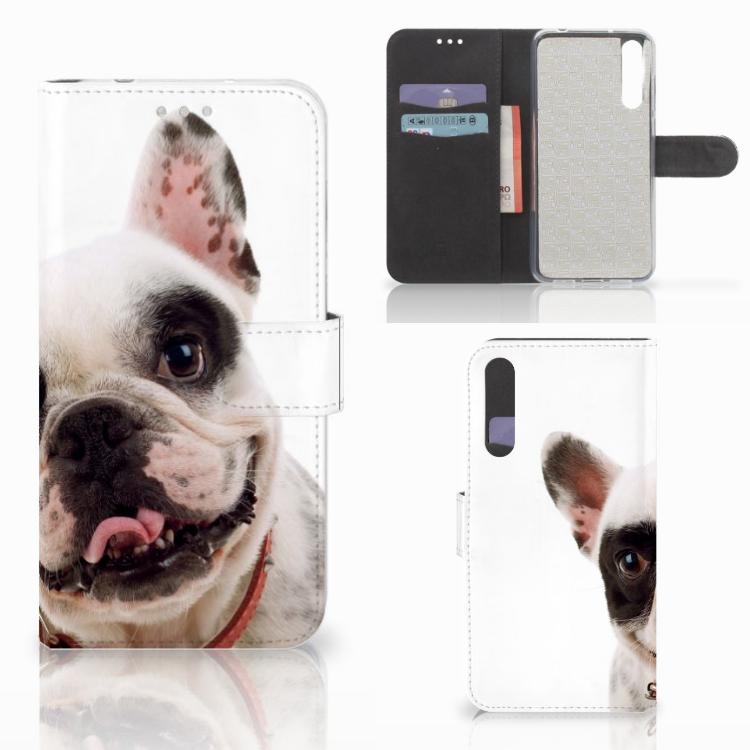 Huawei P20 Pro Telefoonhoesje met Pasjes Franse Bulldog