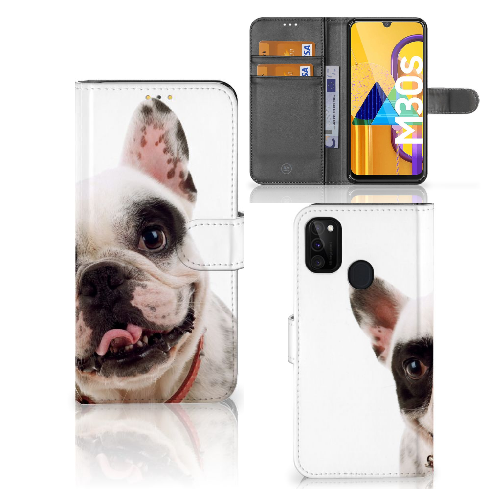 Samsung Galaxy M21 | M30s Telefoonhoesje met Pasjes Franse Bulldog