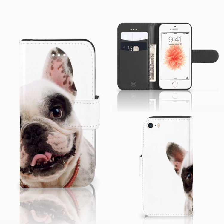 Apple iPhone 5 | 5s | SE Telefoonhoesje met Pasjes Franse Bulldog
