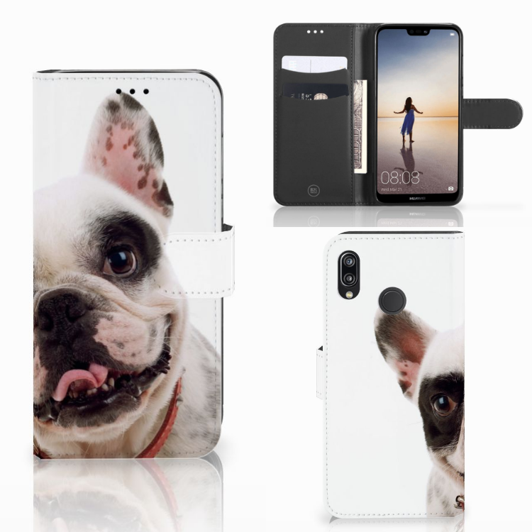Huawei P20 Lite Telefoonhoesje met Pasjes Franse Bulldog