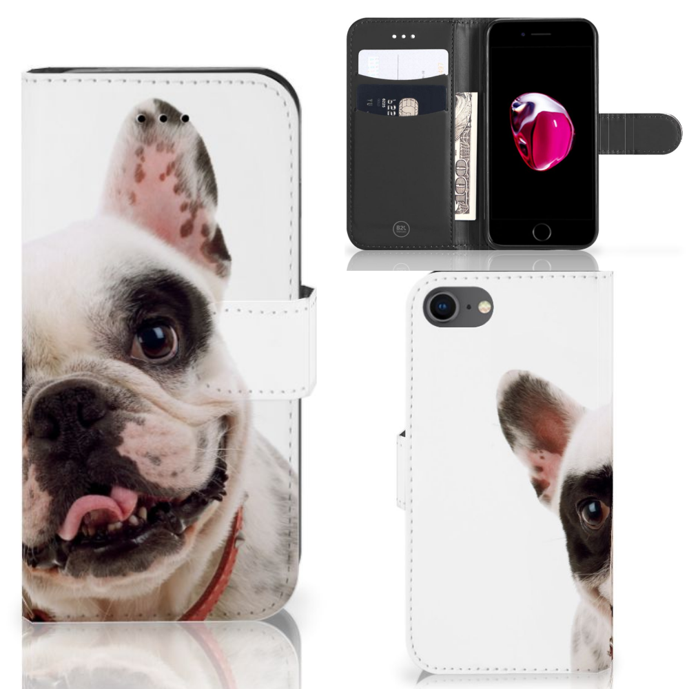 iPhone 7 | 8 | SE (2020) | SE (2022) Telefoonhoesje met Pasjes Franse Bulldog