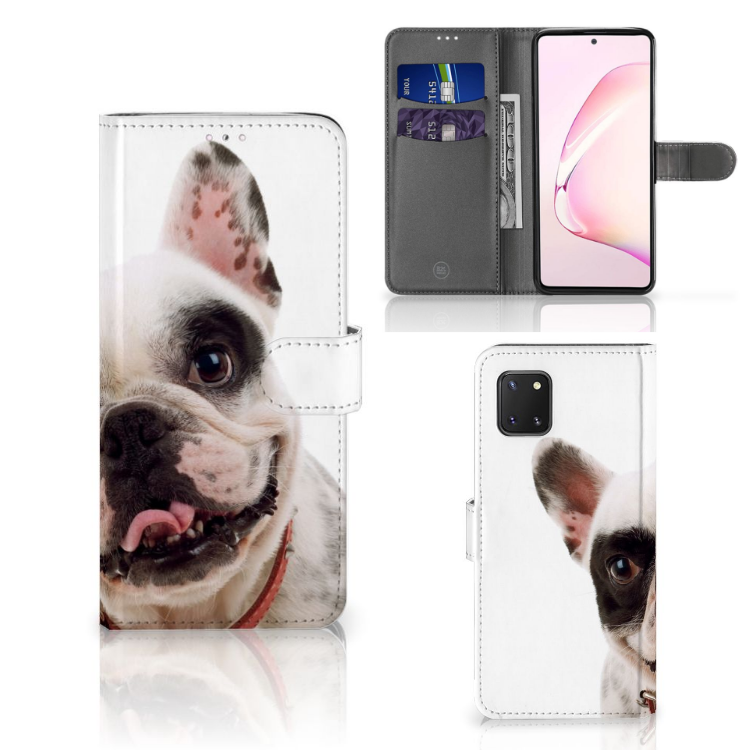 Samsung Note 10 Lite Telefoonhoesje met Pasjes Franse Bulldog