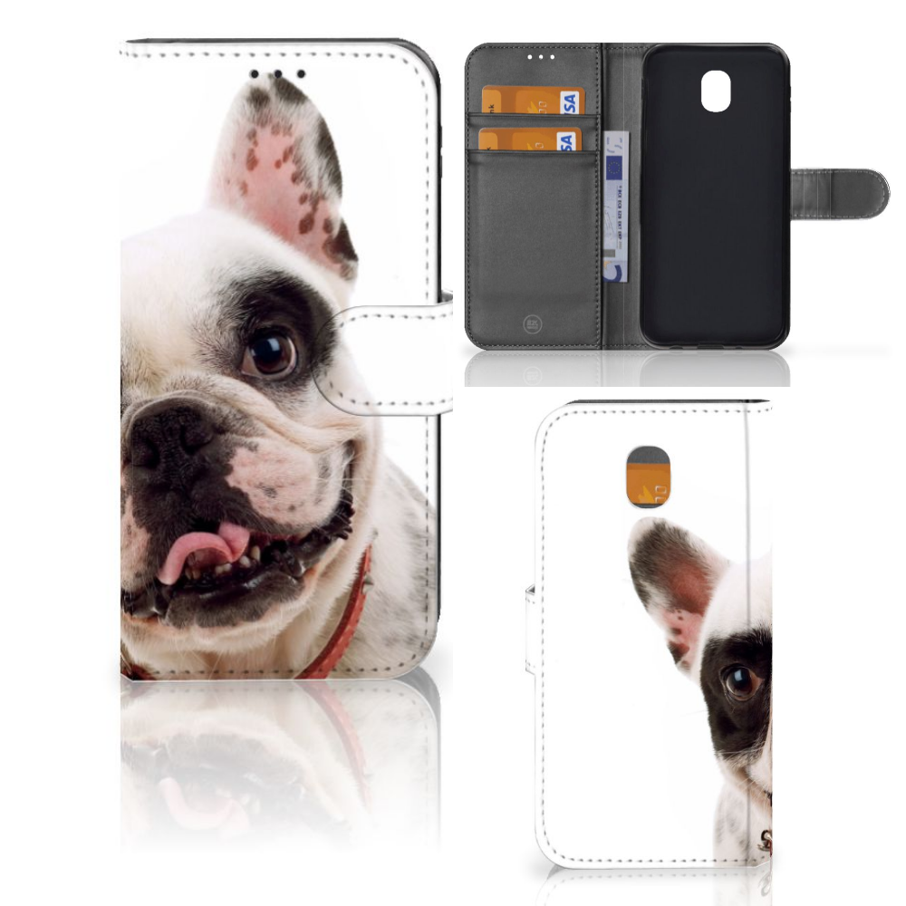 Samsung Galaxy J5 2017 Telefoonhoesje met Pasjes Franse Bulldog