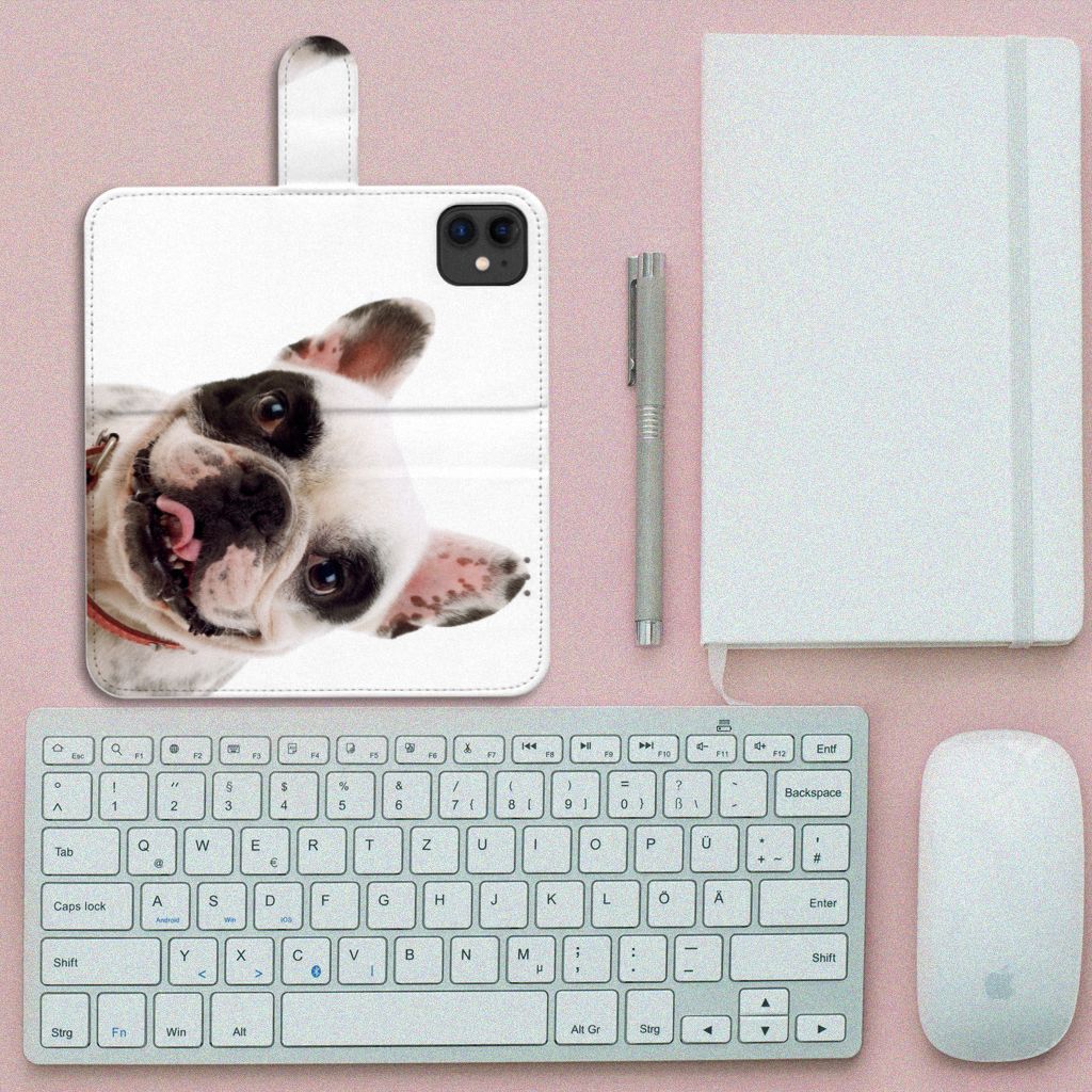 Apple iPhone 11 Telefoonhoesje met Pasjes Franse Bulldog