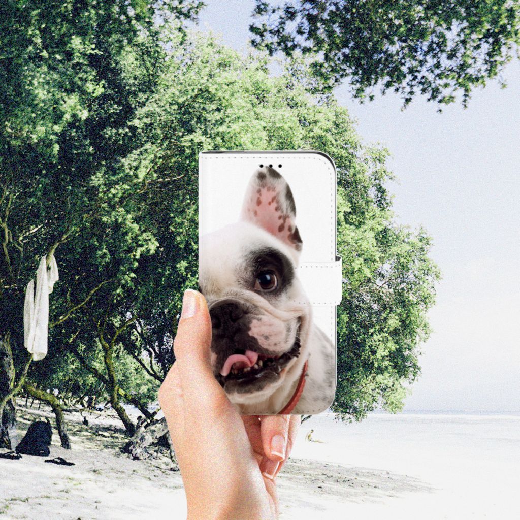 Apple iPhone Xr Telefoonhoesje met Pasjes Franse Bulldog
