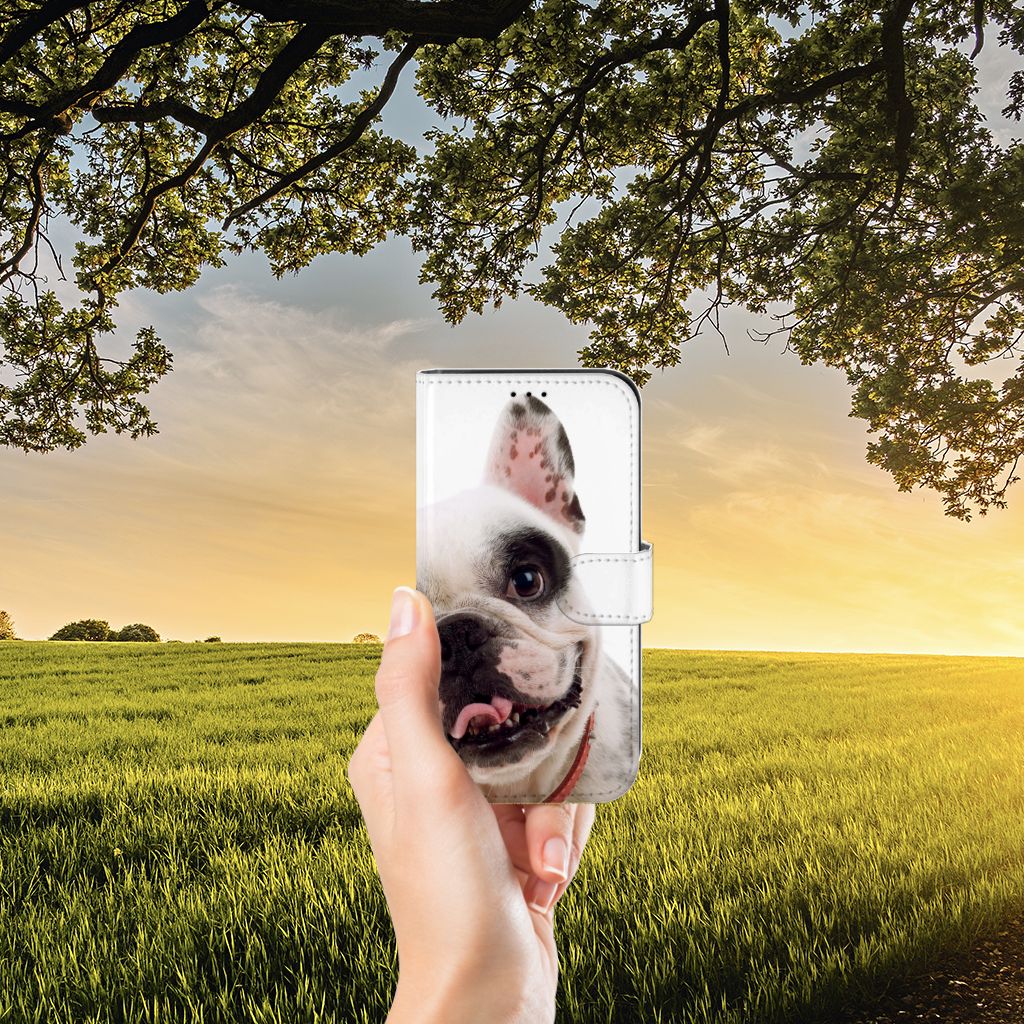 Apple iPhone 13 Telefoonhoesje met Pasjes Franse Bulldog