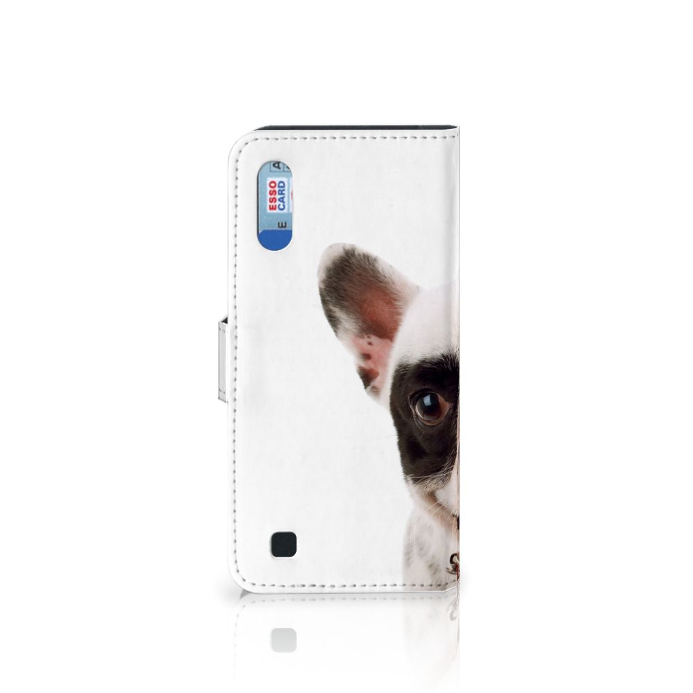 Samsung Galaxy M10 Telefoonhoesje met Pasjes Franse Bulldog