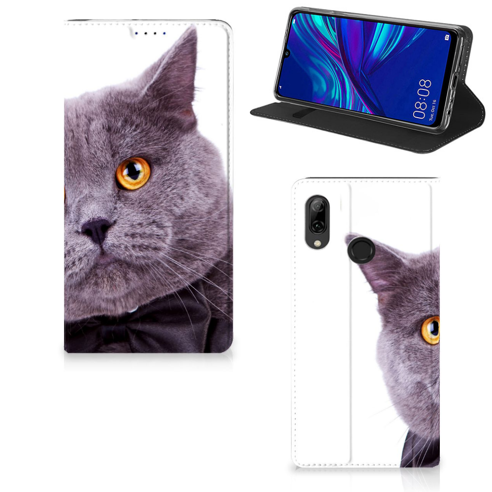 Huawei P Smart (2019) Uniek Standcase Hoesje Kat