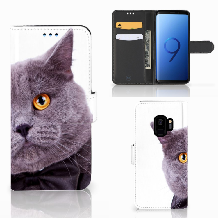 Samsung Galaxy S9 Telefoonhoesje met Pasjes Kat