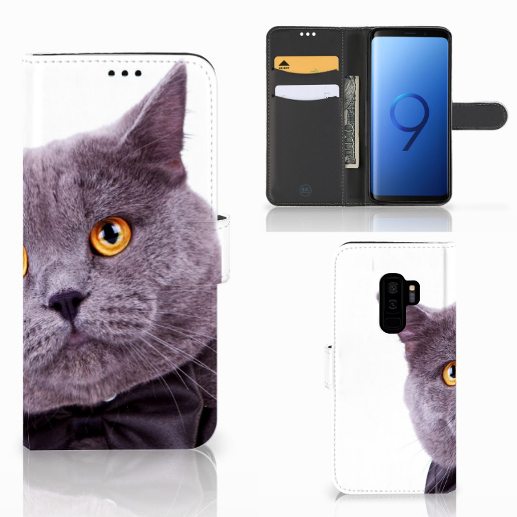 Samsung Galaxy S9 Plus Telefoonhoesje met Pasjes Kat