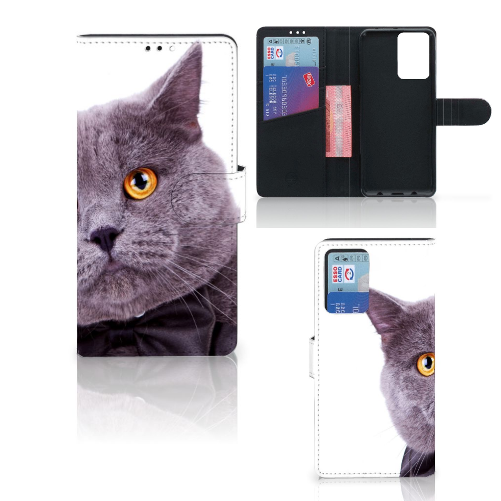 Xiaomi Redmi Note 10 Pro Telefoonhoesje met Pasjes Kat
