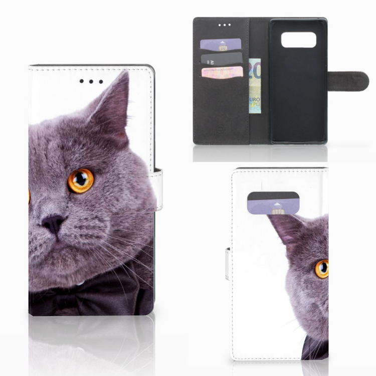 Samsung Galaxy Note 8 Telefoonhoesje met Pasjes Kat