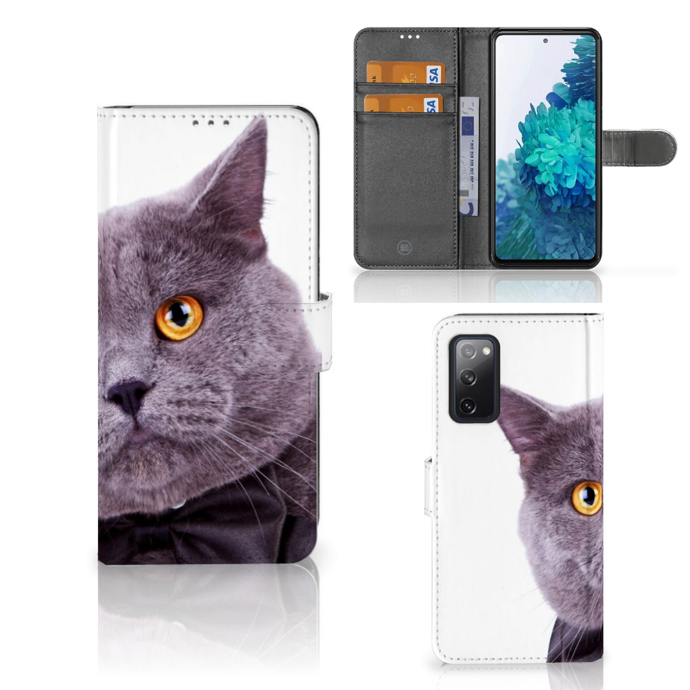 Samsung Galaxy S20 FE Telefoonhoesje met Pasjes Kat