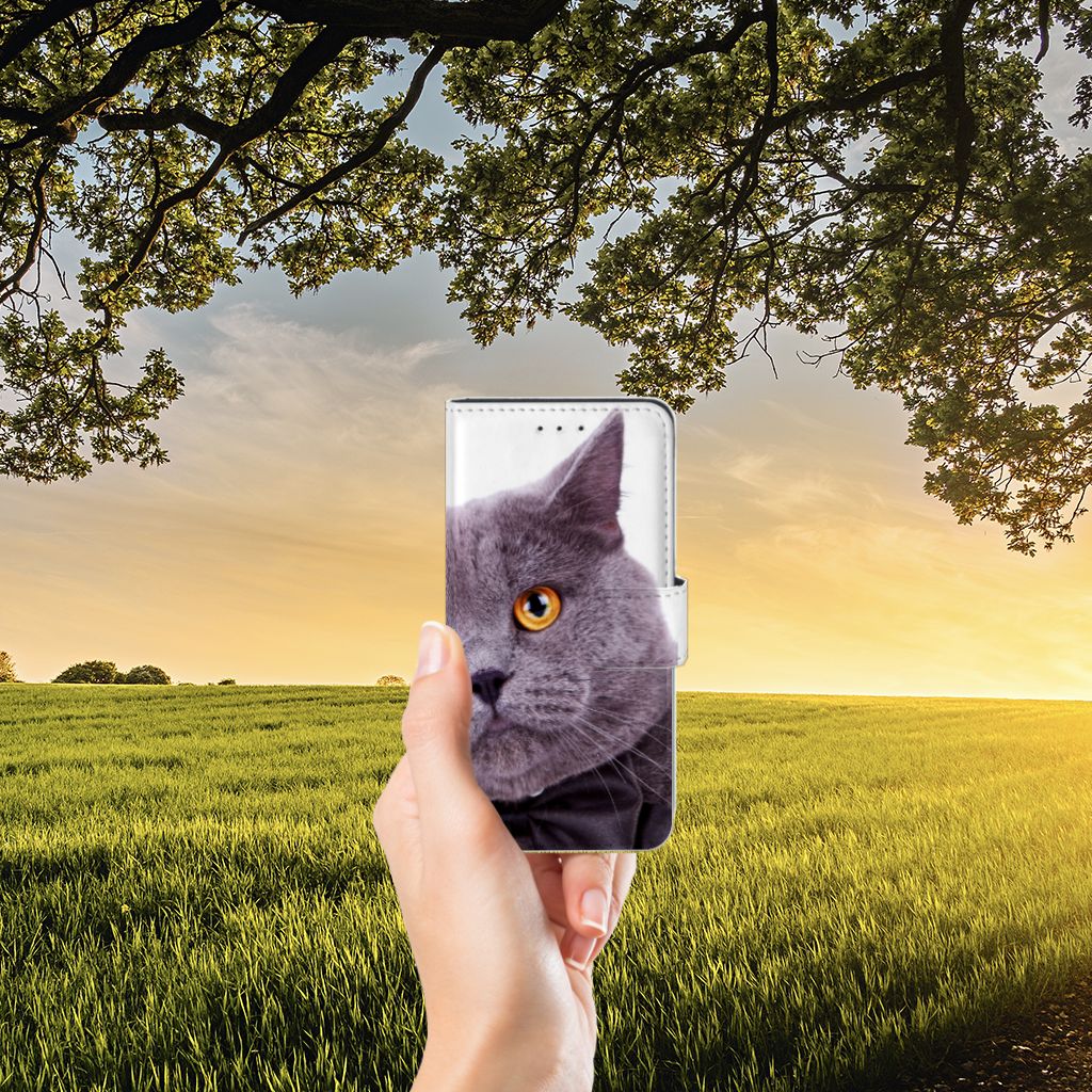 Huawei P20 Telefoonhoesje met Pasjes Kat