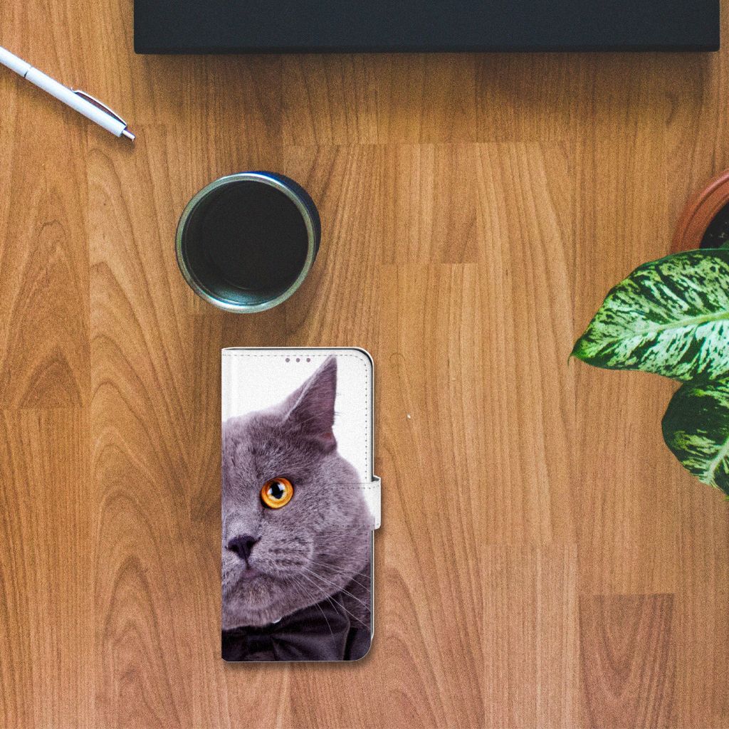 OnePlus 8T Telefoonhoesje met Pasjes Kat