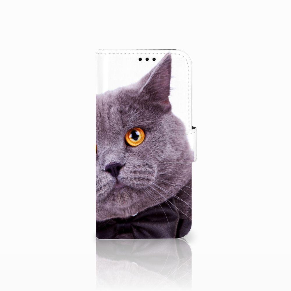 Samsung Galaxy A5 2017 Telefoonhoesje met Pasjes Kat