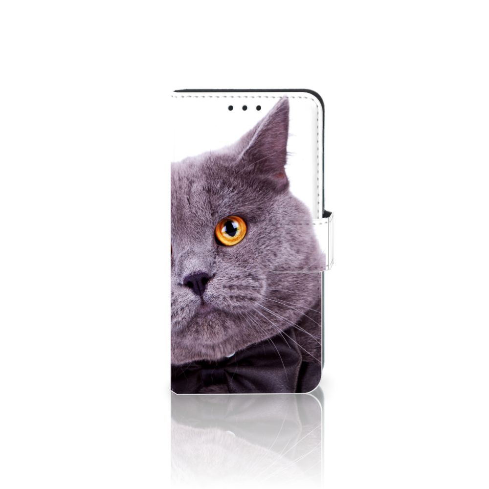 Samsung Galaxy J5 2016 Telefoonhoesje met Pasjes Kat