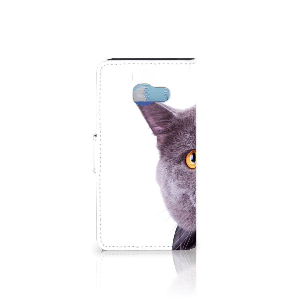 Samsung Galaxy A3 2017 Telefoonhoesje met Pasjes Kat