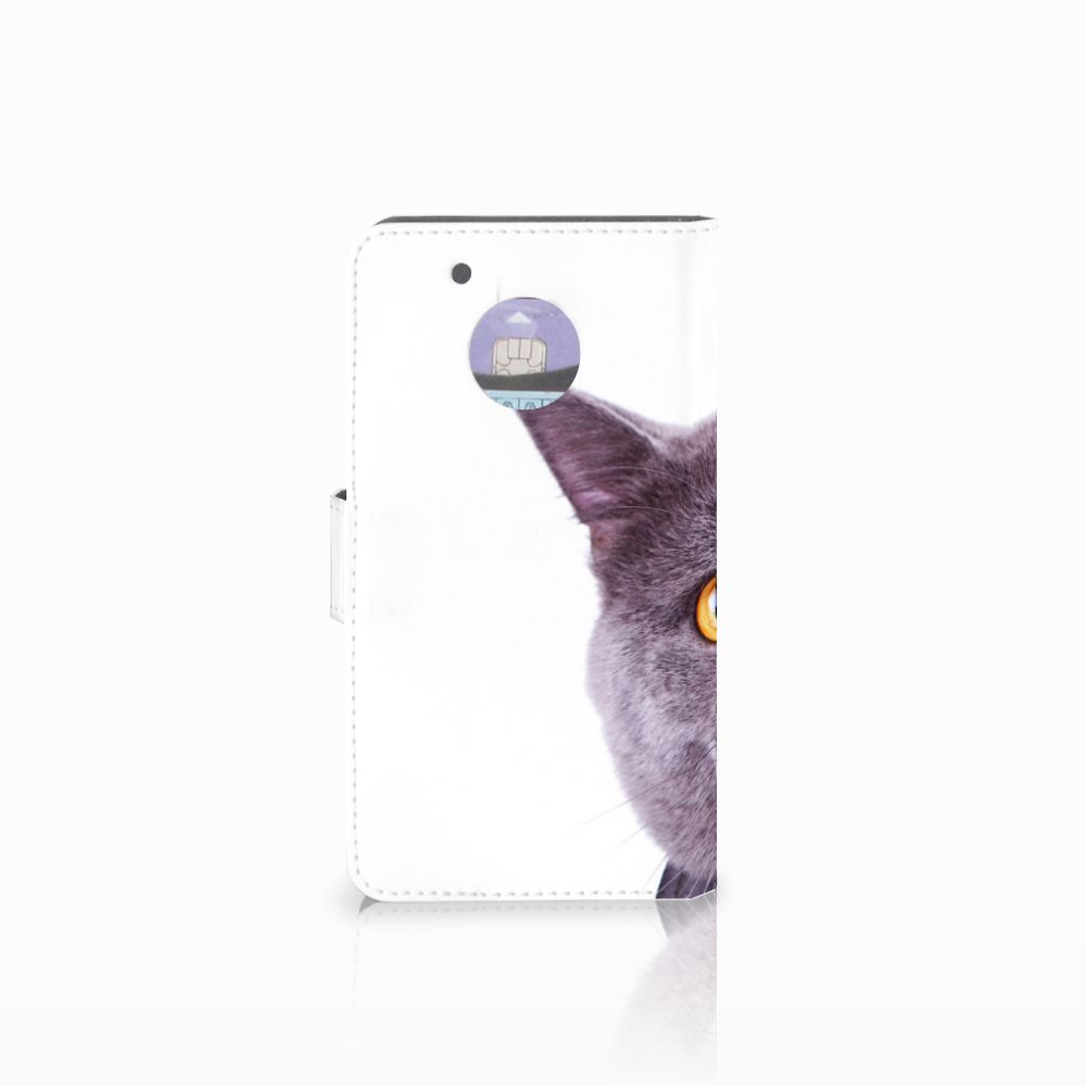 Motorola Moto G5 Telefoonhoesje met Pasjes Kat