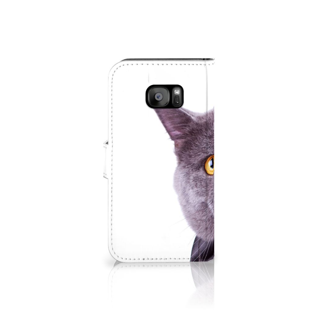 Samsung Galaxy S7 Edge Telefoonhoesje met Pasjes Kat