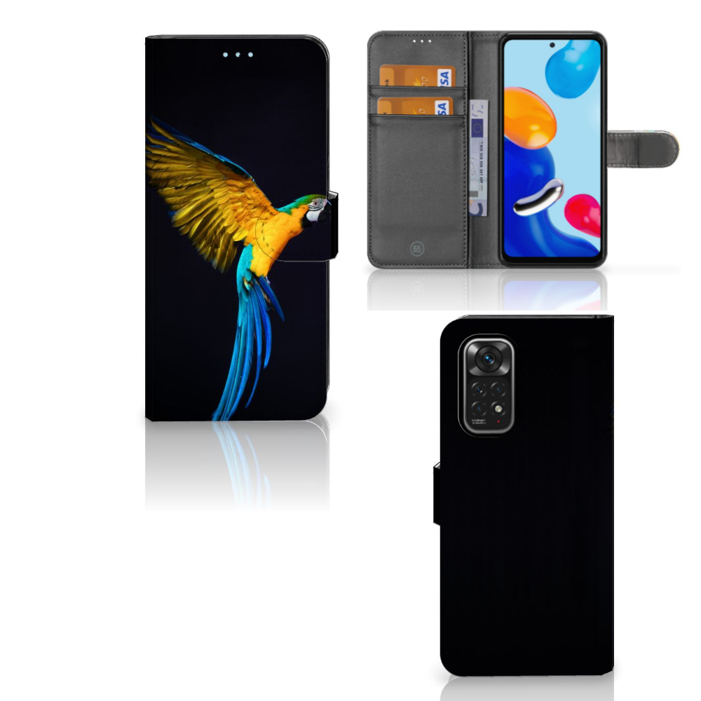 Xiaomi Redmi Note 11/11S Telefoonhoesje met Pasjes Papegaai