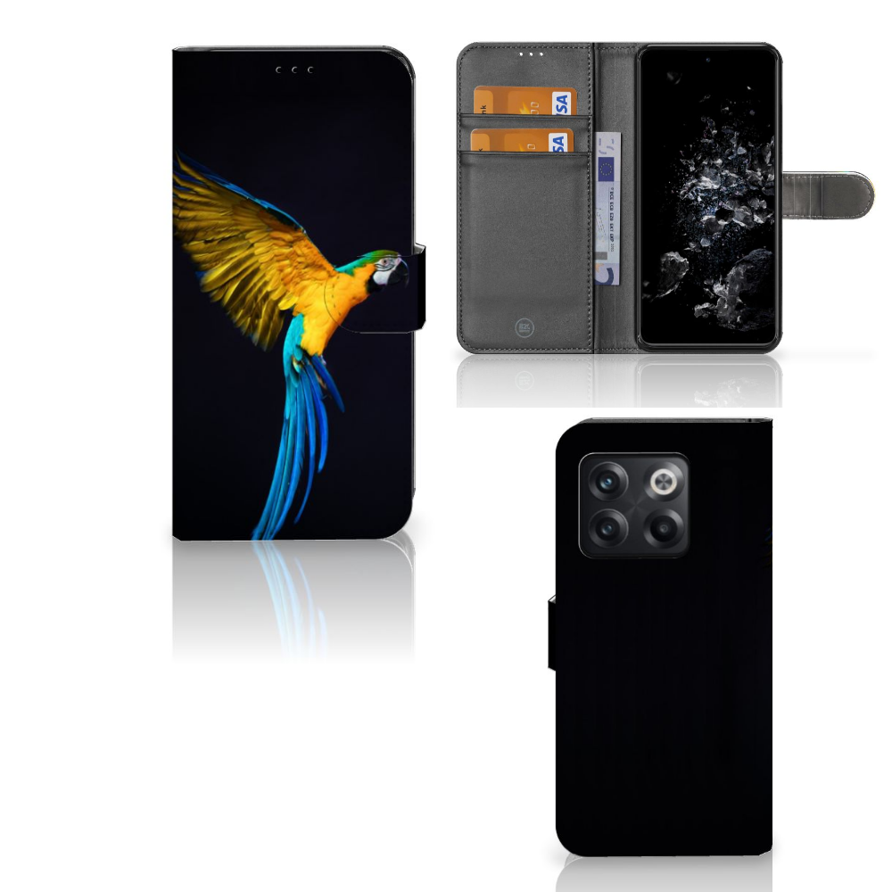 OnePlus 10T Telefoonhoesje met Pasjes Papegaai