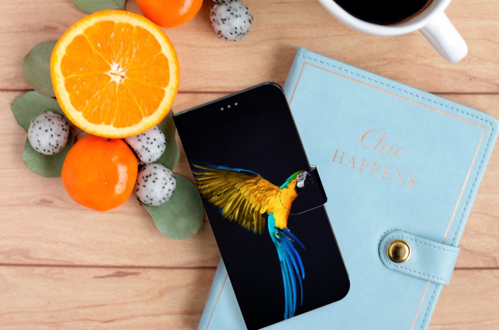 OnePlus 10 Pro Telefoonhoesje met Pasjes Papegaai