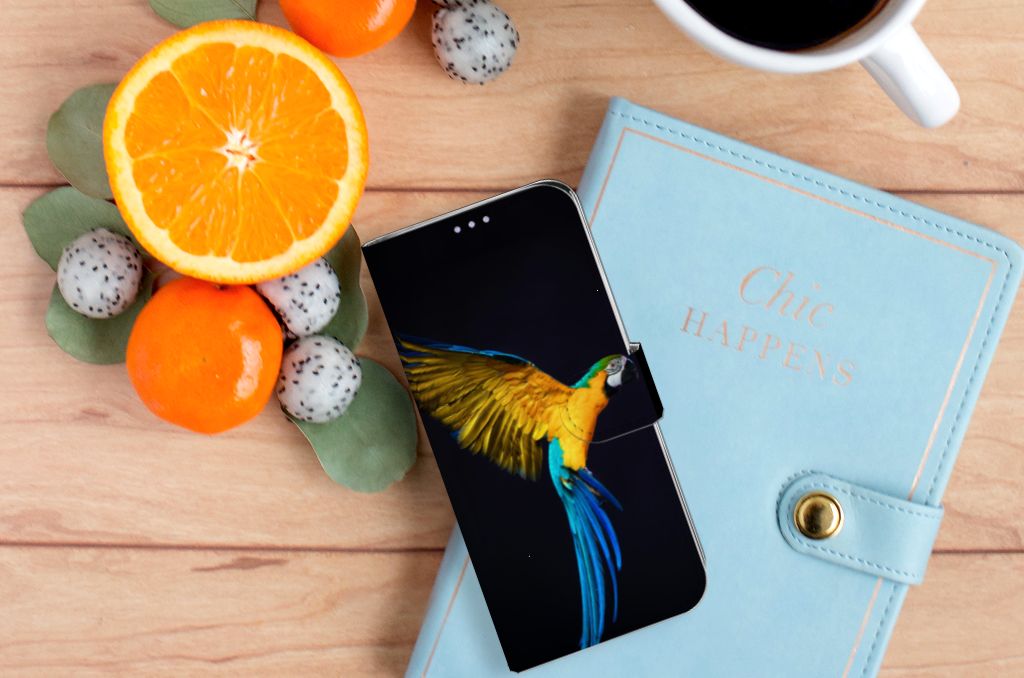 Samsung Galaxy A51 Telefoonhoesje met Pasjes Papegaai