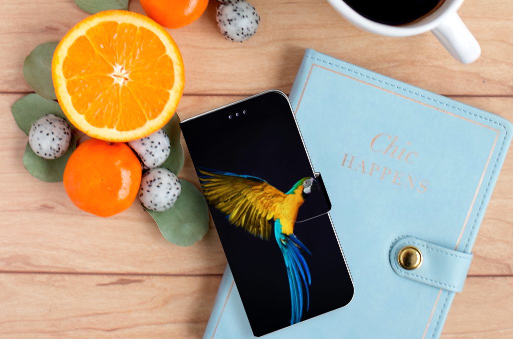 Samsung Galaxy A50 Telefoonhoesje met Pasjes Papegaai