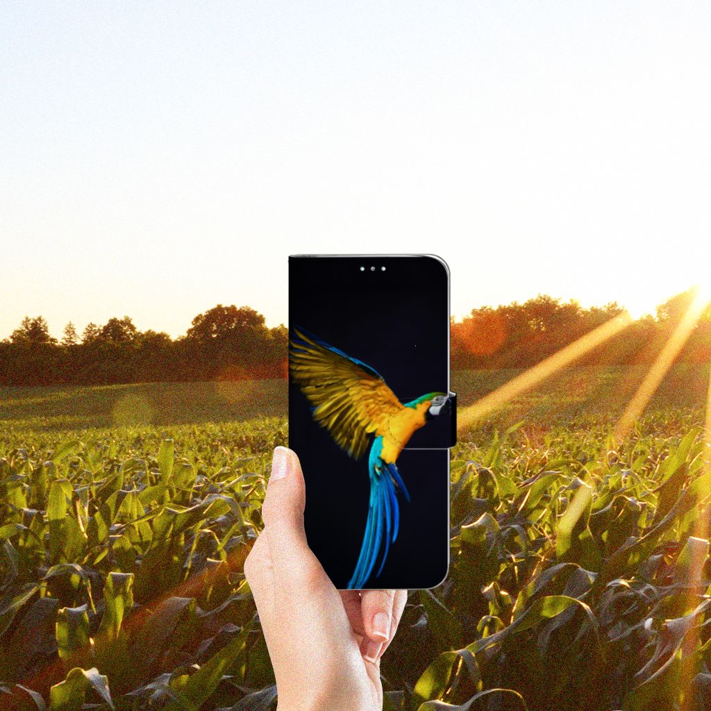 Samsung Galaxy A71 Telefoonhoesje met Pasjes Papegaai