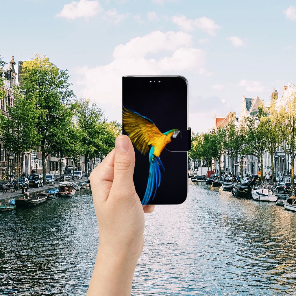 Huawei Y6 (2019) Telefoonhoesje met Pasjes Papegaai