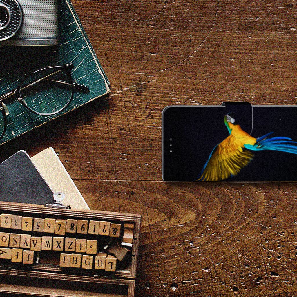 Xiaomi Mi 9 SE Telefoonhoesje met Pasjes Papegaai