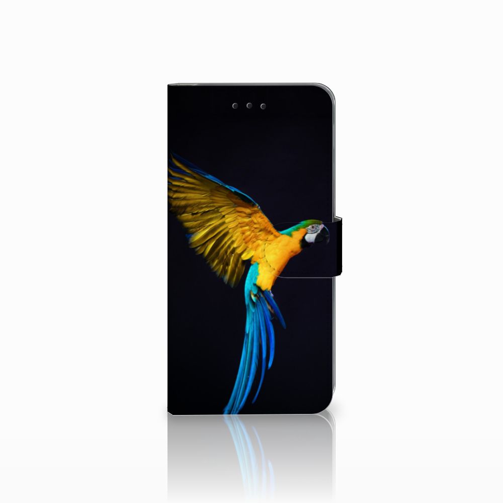 Samsung Galaxy A6 Plus 2018 Telefoonhoesje met Pasjes Papegaai
