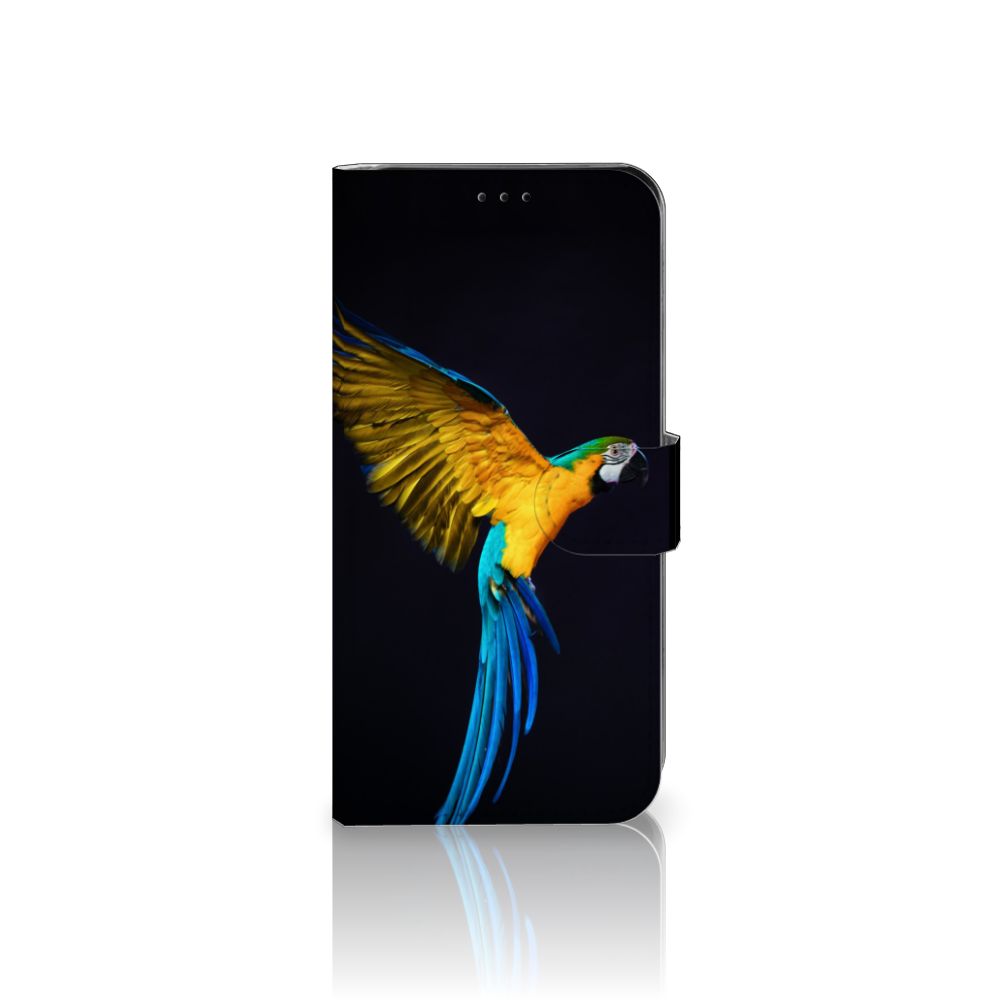 Samsung Galaxy A7 (2018) Telefoonhoesje met Pasjes Papegaai