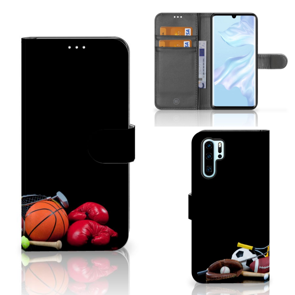 Huawei P30 Pro Wallet Case met Pasjes Sports