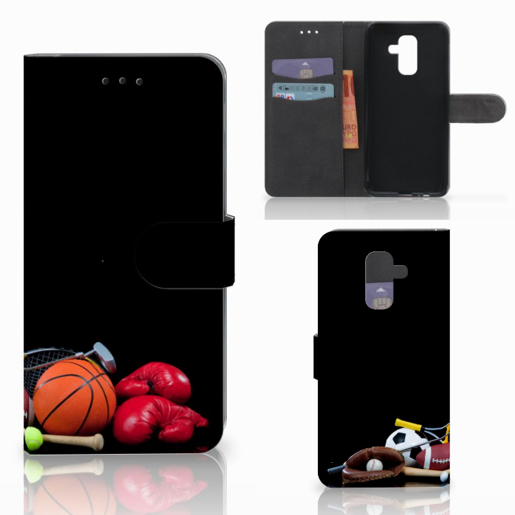 Samsung Galaxy A6 Plus 2018 Wallet Case met Pasjes Sports
