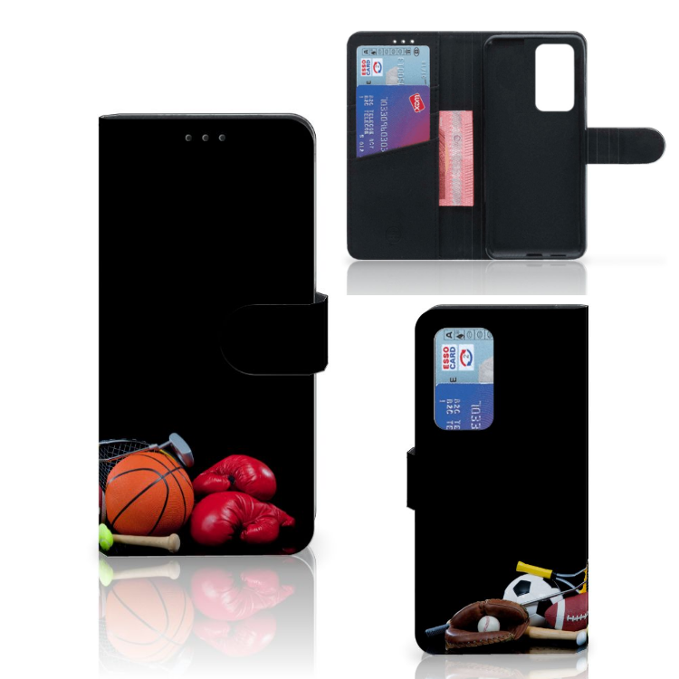 Huawei P40 Pro Wallet Case met Pasjes Sports