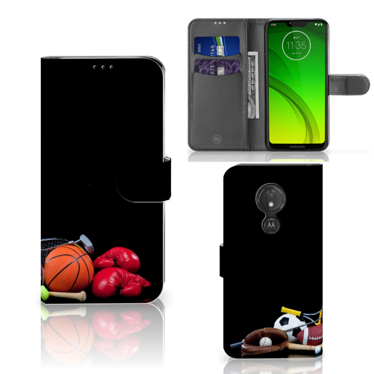 Motorola Moto G7 Power Wallet Case met Pasjes Sports
