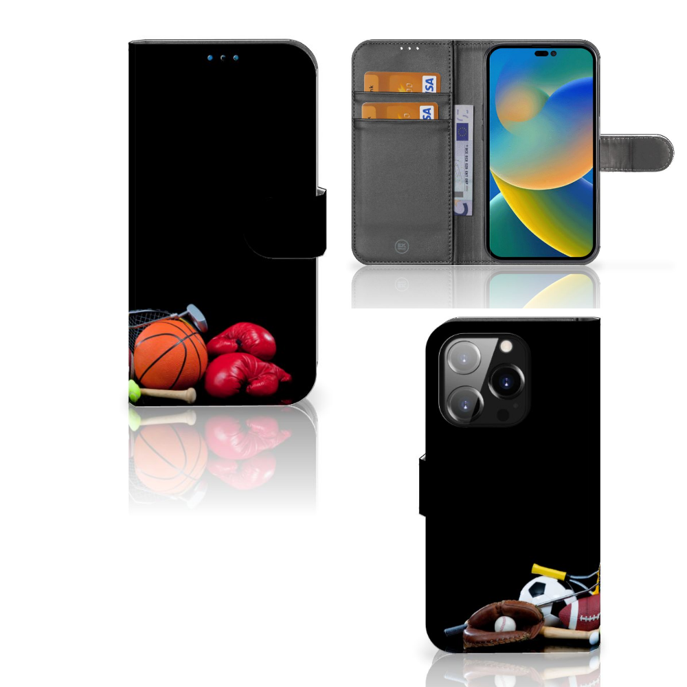 iPhone 14 Pro Wallet Case met Pasjes Sports