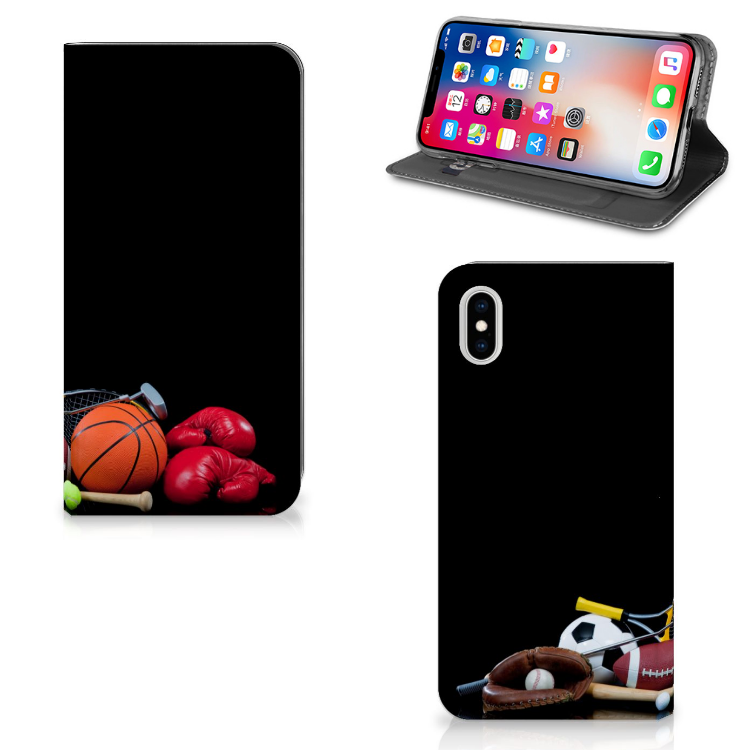 Apple iPhone Xs Max Standcase Hoesje Design Sports